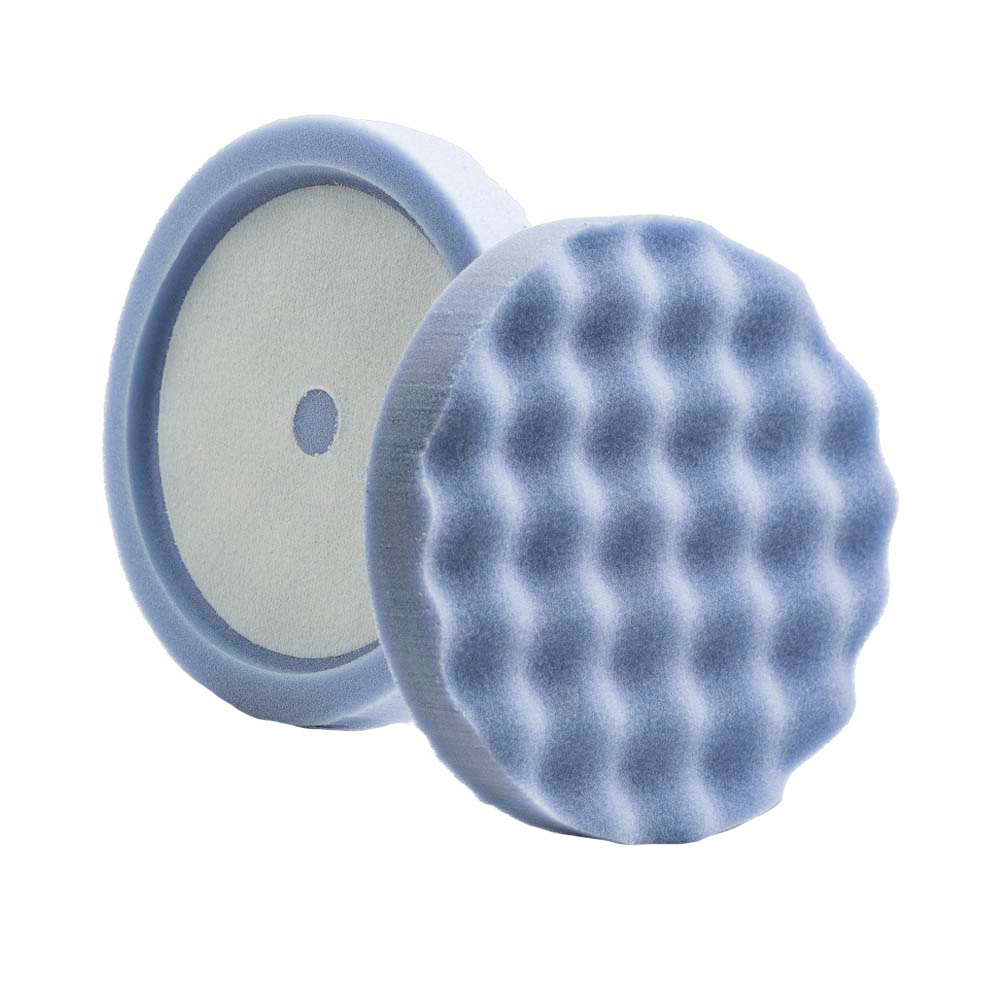 Lake Country Blue Finessing Waffle Pro Recessed Back Foam Pad 8" x 1.5" 1 Lake Country Blue Finessing Waffle Pro Recessed Back Foam Pad 8" x 1.5" product image