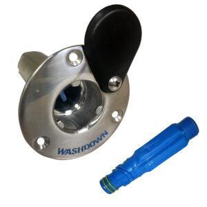 Jabsco Stainless Steel Quick-Release Hose Deck Mount Fitting & Hose Adapter product image