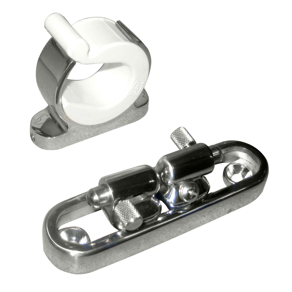 TACO Stainless Steel Adjustable Reel Hanger Kit w/Rod Tip Holder - Adjusts from 1.875" - 3.875" 1 TACO Stainless Steel Adjustable Reel Hanger Kit w/Rod Tip Holder - Adjusts from 1.875" - 3.875" product image